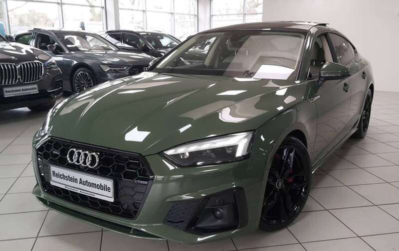 Distriktgrün Gebraucht 2021 Audi A5 Sportback S-Line Coupé | 34.600 € (Fairer Preis) - Bild 1/4