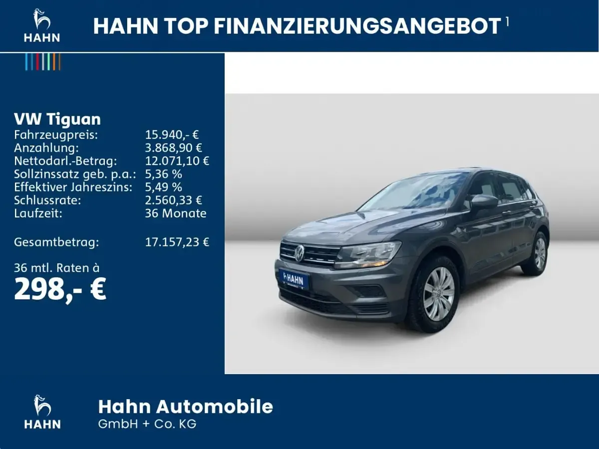Gebraucht VW Tiguan Trendline 125 PS (91 kW) 2017 Grau SUV