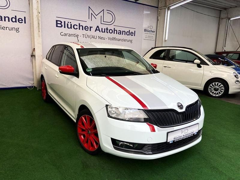 Gebraucht Skoda Rapid 95 PS (69 kW) 2019 Chalk white rot (metallic) Kleinwagen