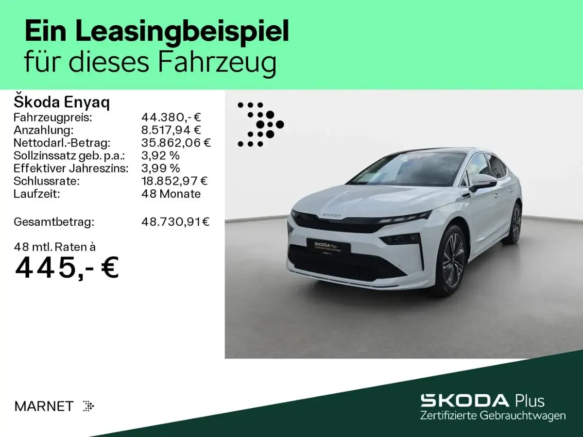 Gebraucht Skoda Enyaq iV Loft 210 kW (286 PS) 2025 Moonweiß perleffekt SUV