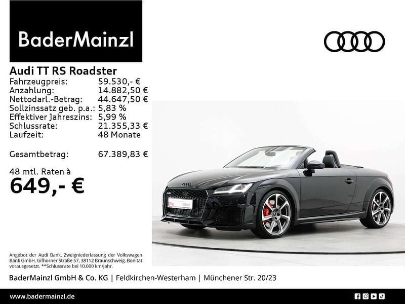 Mythosschwarz metallic/verdeck Gebraucht 2021 Audi TT RS Coupé | 59.530 € (Fairer Preis) - Bild 1/3