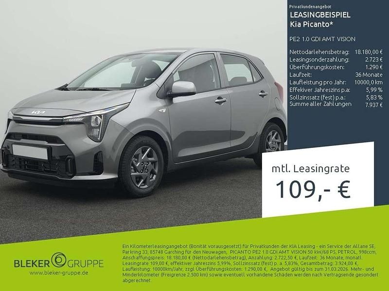 Auroraschwarz metallic Neu 2025 Kia Picanto Vision Kleinwagen | 18.180 € (Fairer Preis) - Bild 1/4