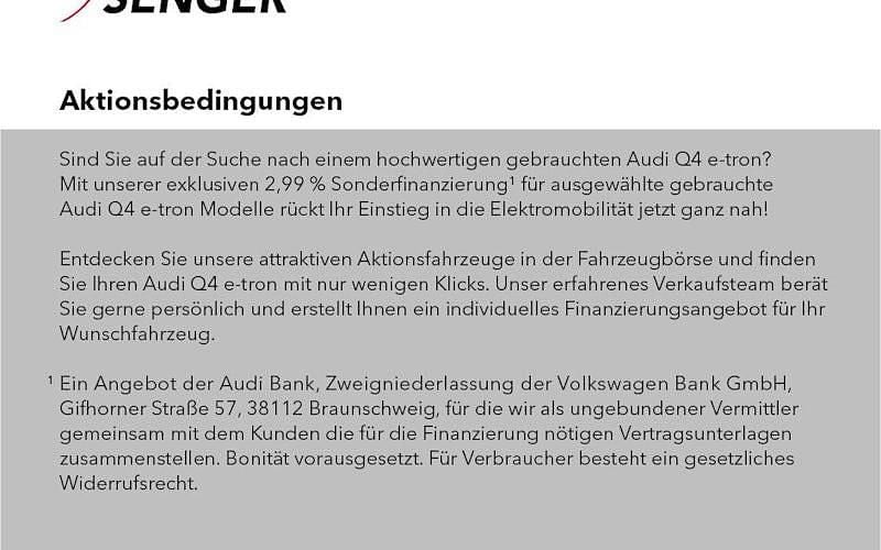 Gebraucht Audi Q4 e-tron Comfort 125 kW (170 PS) 2023 Kieselgrau SUV