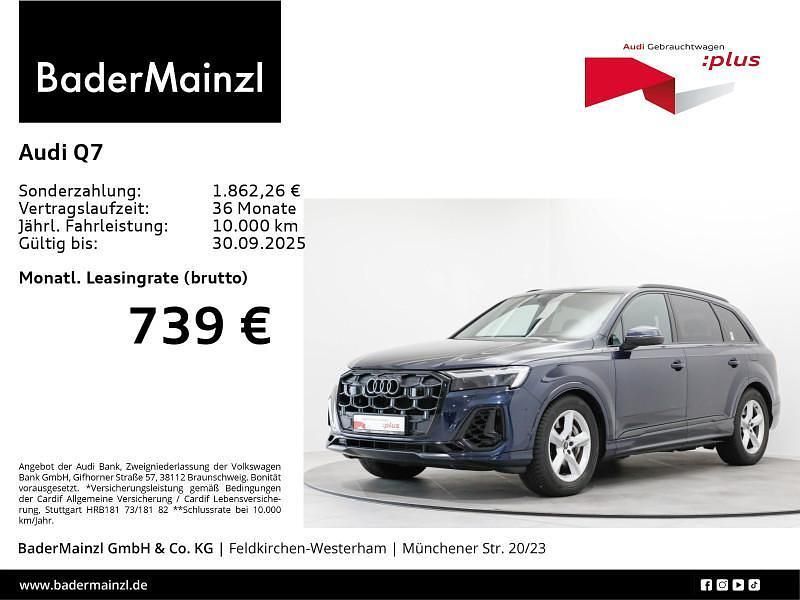 Blau Gebraucht 2024 Audi Q7 Ambiente SUV | 74.430 € (Etwas zu teuer) - Bild 1/3