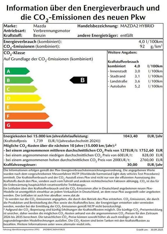 Gebraucht Mazda 2 Exclusive-Line 116 PS (85 kW) 2025 Stormy silver Kleinwagen
