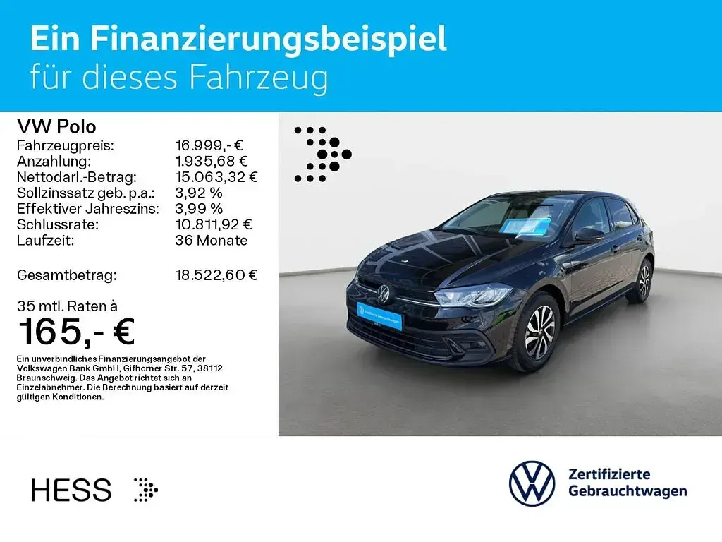 Używany VW Polo Active 95 KM (69 kW) 2022 Czarny Hatchback