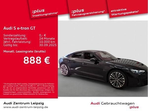 Schwarz (mythosschwarz metallic) Gebraucht 2024 Audi e-tron GT quattro Ambiente Limousine | 105.781 € (Etwas zu teuer) - Bild 1/3