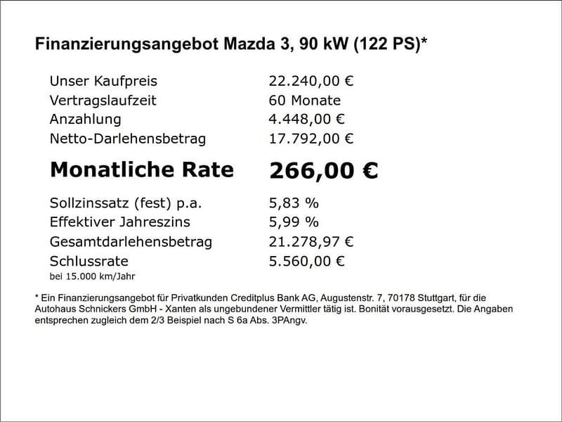 Second-hand Mazda 3 122 CP (89 kW) 2024 Albastru Berlinǎ