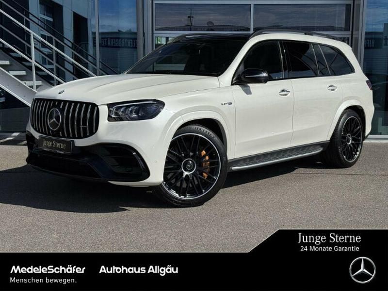 Manufaktur diamantweiß bright (metallic) Gebraucht 2023 Mercedes GLS63 AMG AMG SUV | 163.549 € - Bild 1/4