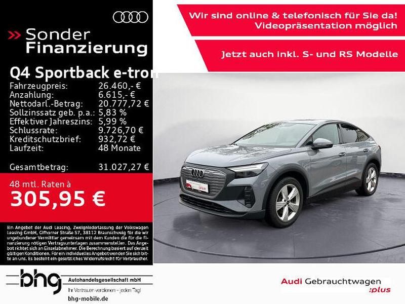 Grau Gebraucht 2022 Audi Q4 e-tron Basis SUV | 26.460 € (Fairer Preis) - Bild 1/4