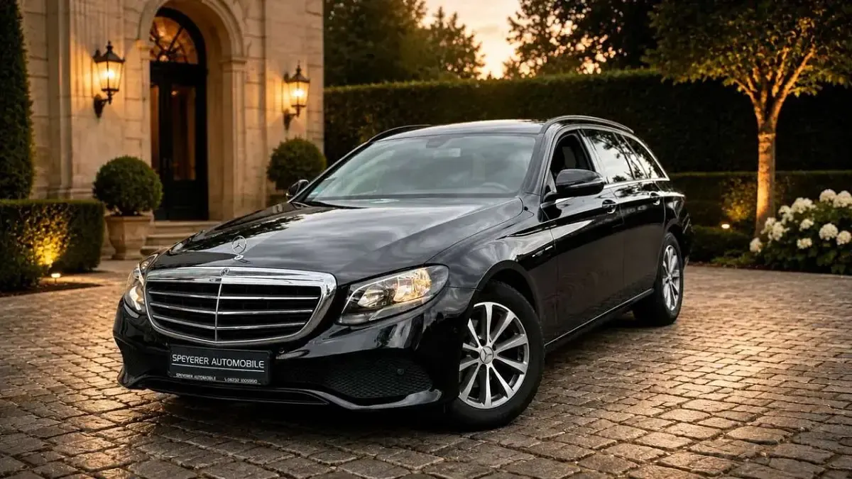 Gebraucht Mercedes E220 194 PS (142 kW) 2019 Schwarz/baltic black Kombi