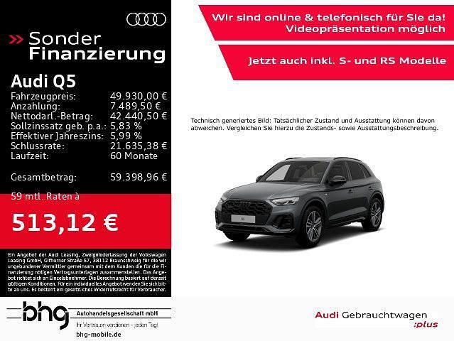 Grau Gebraucht 2022 Audi Q5 S-Line SUV | 49.930 € (Teuer) - Bild 1/4