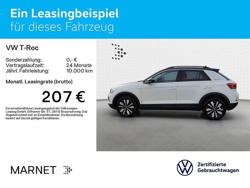 Gebraucht VW T-Roc Goal 150 PS (110 kW) 2025 Pure white/schwarz SUV