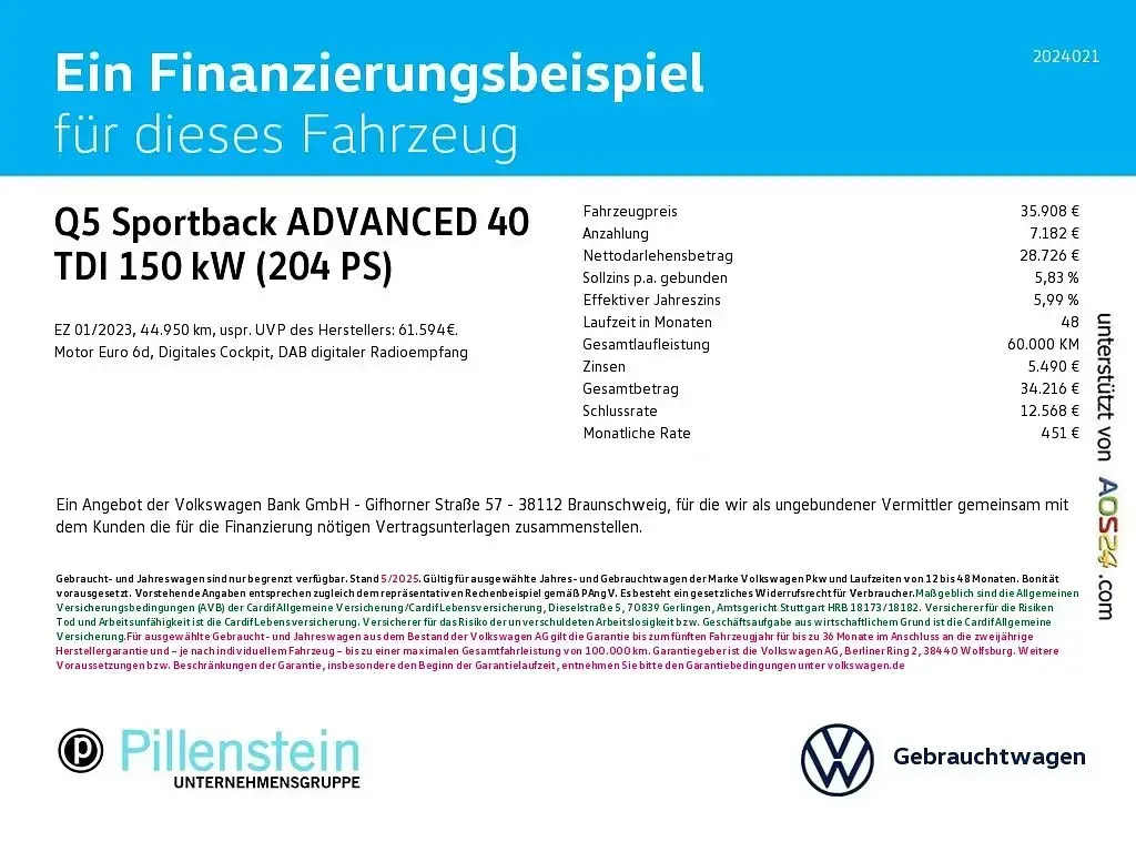 Gebraucht Audi Q5 Sportback Advanced Plus 204 PS (150 kW) 2023 Schwarz SUV
