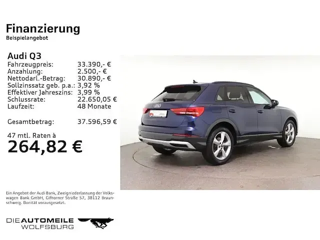 Gebraucht Audi Q3 Comfort 150 PS (110 kW) 2025 Navarrablau metallic SUV