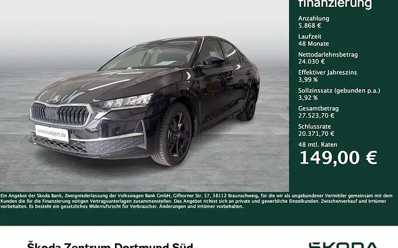Używany Skoda Octavia Selection 150 KM (110 kW) 2025 Sedan/Limuzyna