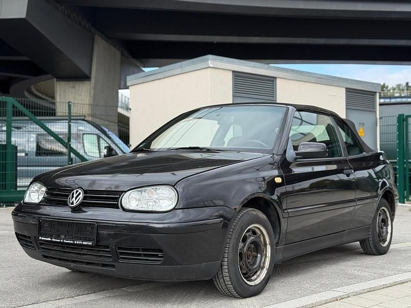 Schwarz Gebraucht 2000 VW Golf Cabriolet Cabrio | 399 € (Superpreis) - Bild 1/4