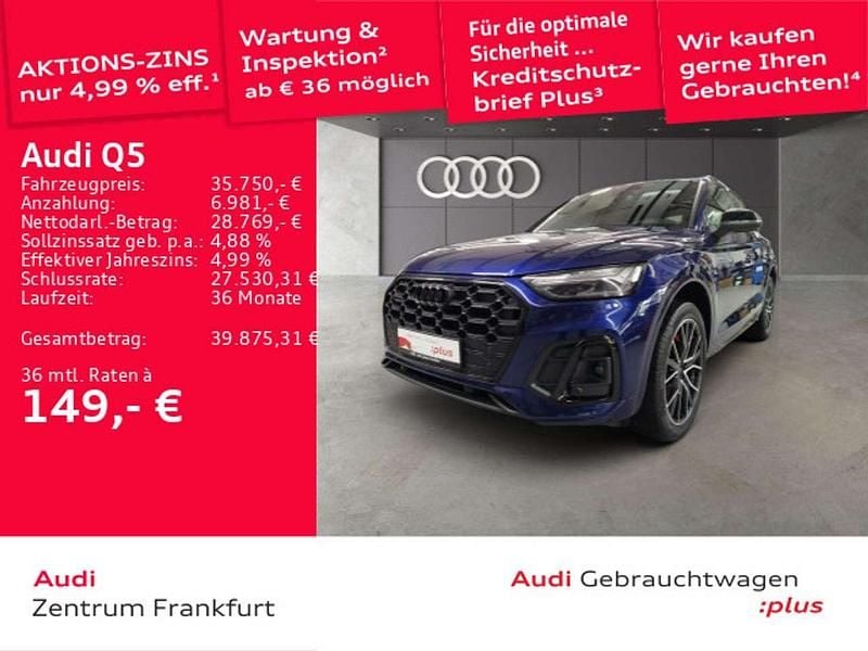 Blau Gebraucht 2023 Audi Q5 S-Line SUV | 35.750 € (Superpreis) - Bild 1/2