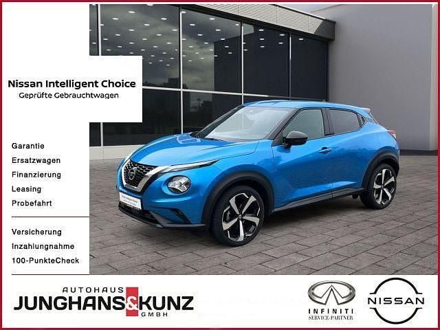 Vivid blue Gebraucht 2022 Nissan Juke Tekna SUV | 18.850 € (Fairer Preis) - Bild 1/4