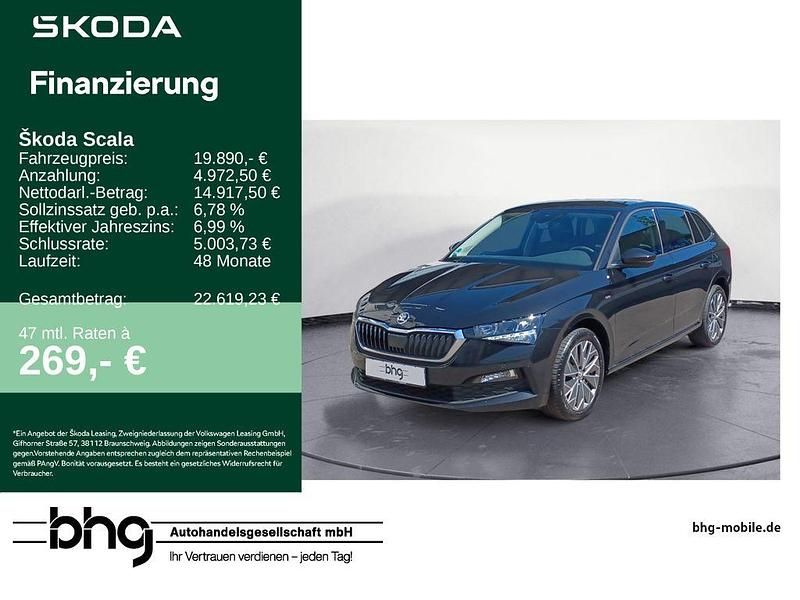 Schwarz Gebraucht 2022 Skoda Scala Clever Kleinwagen | 19.890 € (Superpreis) - Bild 1/4