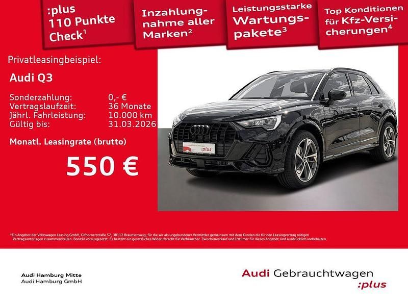 Mythosschwarz metallic Gebraucht 2025 Audi Q3 S-Line SUV | 44.240 € (Fairer Preis) - Bild 1/3