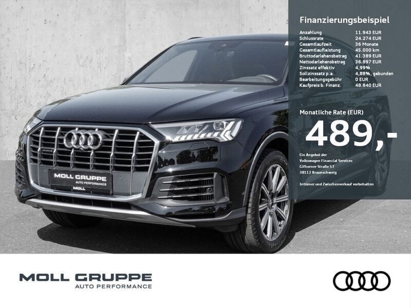 Tiefschwarz Gebraucht 2021 Audi Q7 S-Line SUV | 48.840 € (Superpreis) - Bild 1/3