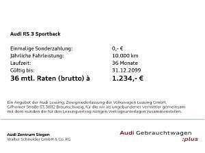 Neu Audi RS3 Ambiente 400 PS (294 kW) 2025 Grau (kemoragrau metallic) Limousine