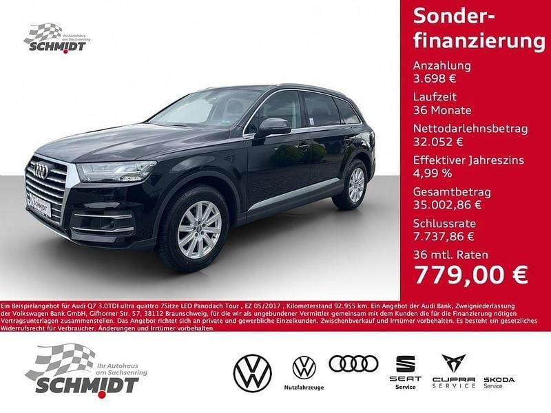 Tiefschwarz Gebraucht 2017 Audi Q7 Design SUV | 35.750 € (Superpreis) - Bild 1/4
