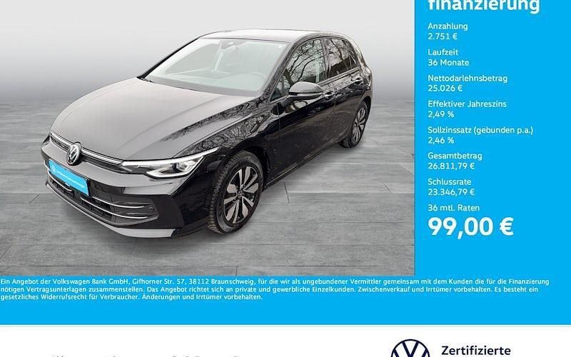 Gebraucht VW Golf VIII Goal 150 PS (110 kW) 2025 Schwarz Limousine