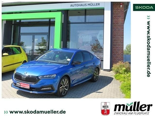 Race blue Gebraucht 2022 Skoda Octavia SportLine Limousine | 26.390 € (Fairer Preis) - Bild 1/4