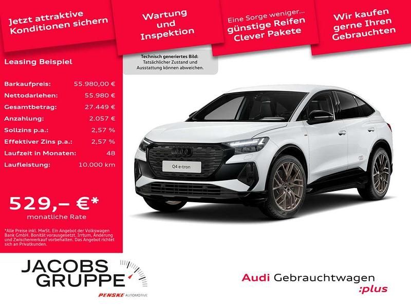 Weiß Gebraucht 2025 Audi Q4 Sportback e-tron Ambiente SUV | 55.980 € - Bild 1/4