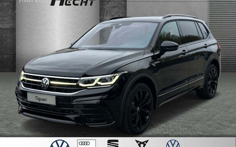 Schwarz Gebraucht 2024 VW Tiguan Allspace R-line SUV | 44.830 € (Fairer Preis) - Bild 1/4