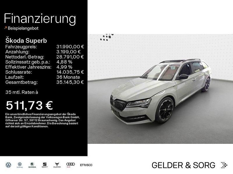 Steelgrau Gebraucht 2021 Skoda Superb SportLine Kombi | 31.990 € (Etwas zu teuer) - Bild 1/1
