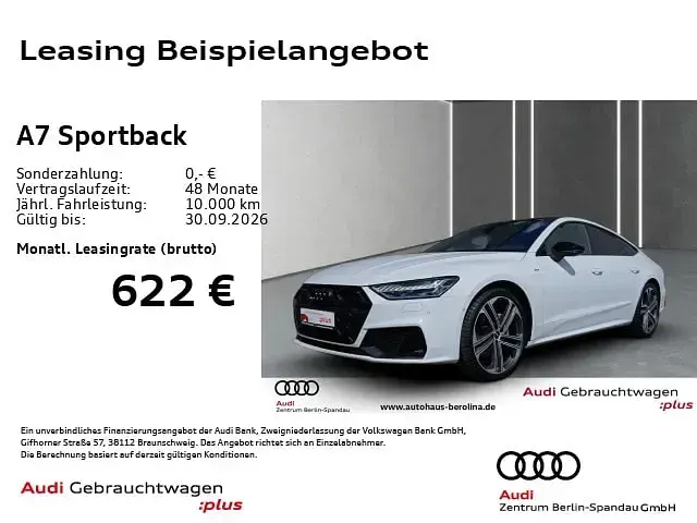 Gebraucht Audi A7 Sportback Ambiente 265 PS (194 kW) 2025 Gletscherweiß metallic Kleinwagen