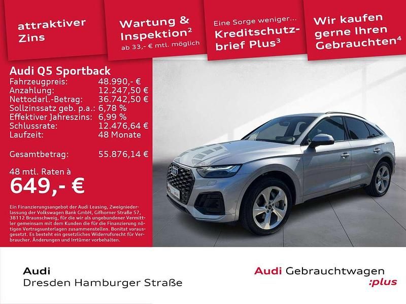 Florettsilber metallic Gebraucht 2024 Audi Q5 S-Line SUV | 48.990 € (Etwas zu teuer) - Bild 1/3