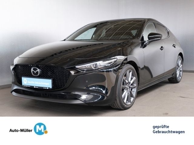 Schwarzmetallic (metallic) Gebraucht 2021 Mazda 3 Selection Limousine | 21.770 € (Fairer Preis) - Bild 1/4