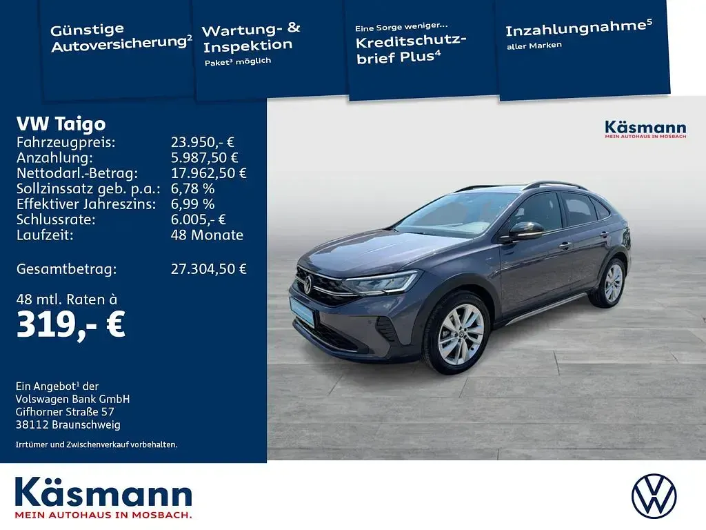 Gebraucht VW Taigo 116 PS (85 kW) 2025 Grau SUV