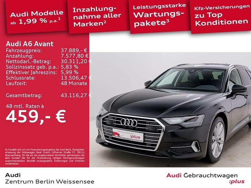 Mythosschwarz metallic Gebraucht 2022 Audi A6 Ambiente Kombi | 37.889 € (Fairer Preis) - Bild 1/4