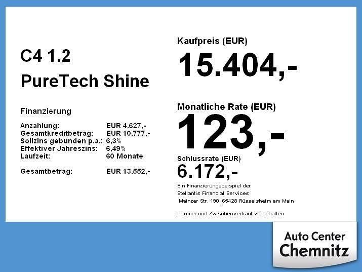 Gebraucht Citroën C4 PureTech 131 PS (96 kW) 2023 Olbia blau/ Limousine