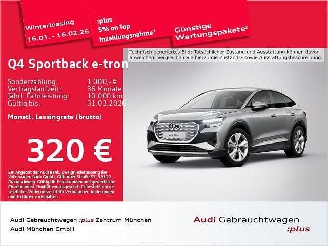 Grau Gebraucht 2024 Audi Q4 Sportback e-tron S-Line SUV | 38.564 € (Superpreis) - Bild 1/1