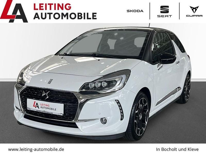 Schwarz onyx/decklack zweifarbig (weiss Gebraucht 2016 DS Automobiles DS3 So Chic Limousine | 9.945 € (Fairer Preis) - Bild 1/4