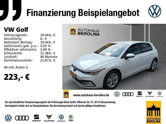 Weiß Gebraucht 2022 VW Golf VIII Life Limousine | 19.444 € (Guter Preis) - Bild 1/4