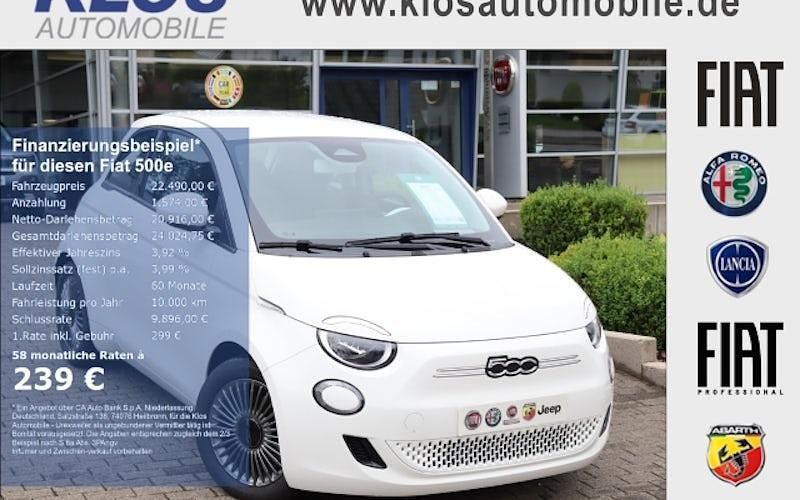 Arktis weiss Gebraucht 2022 Fiat 500e Icon Limousine | 21.990 € (Teuer) - Bild 1/4