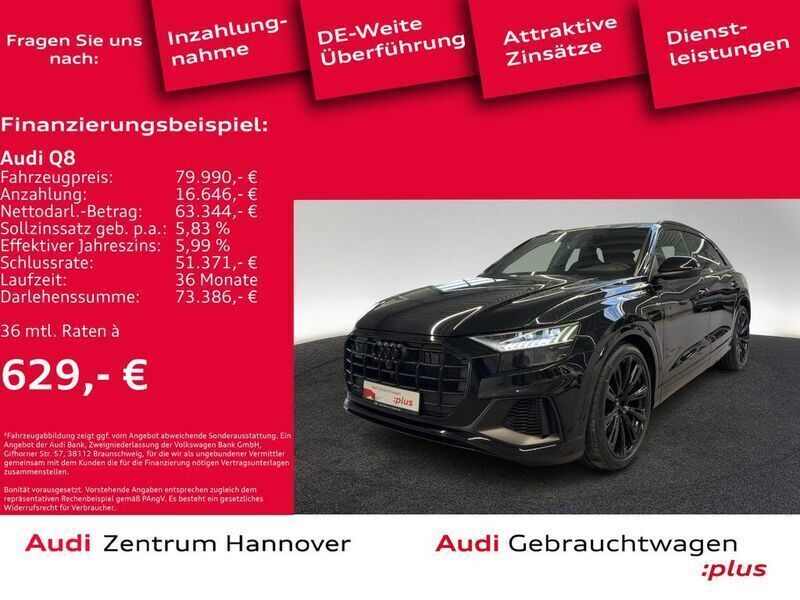Gebraucht Audi Q8 S-Line 340 PS (250 kW) 2023 Mythosschwarz metallic SUV