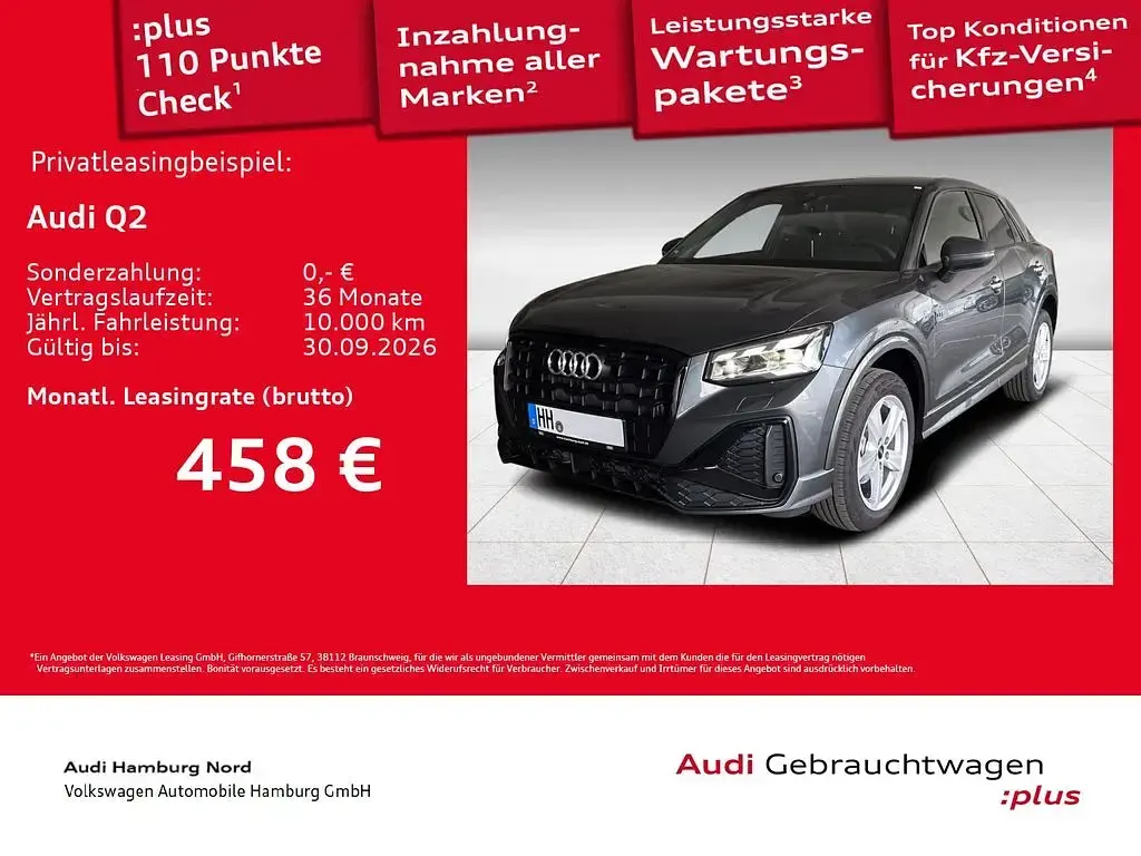 Gebraucht Audi Q2 S-Line 150 PS (110 kW) 2026 6y daytonagrau perleffekt SUV