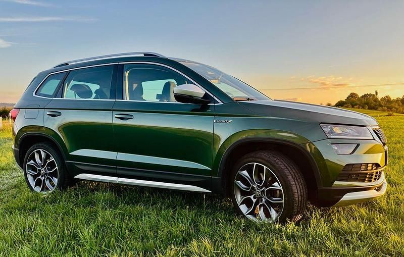 Grün Gebraucht 2019 Skoda Karoq SUV | 28.300 € (Teuer) - Bild 1/4