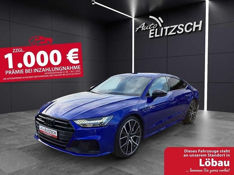 Ultrablau metallic Gebraucht 2022 Audi A7 Sportback S-Line Kleinwagen | 51.890 € (Fairer Preis) - Bild 1/3