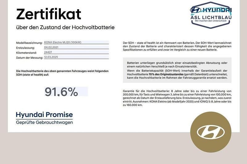 Gebraucht Hyundai Kona Advantage 100 kW (136 PS) 2021 Chalk white SUV