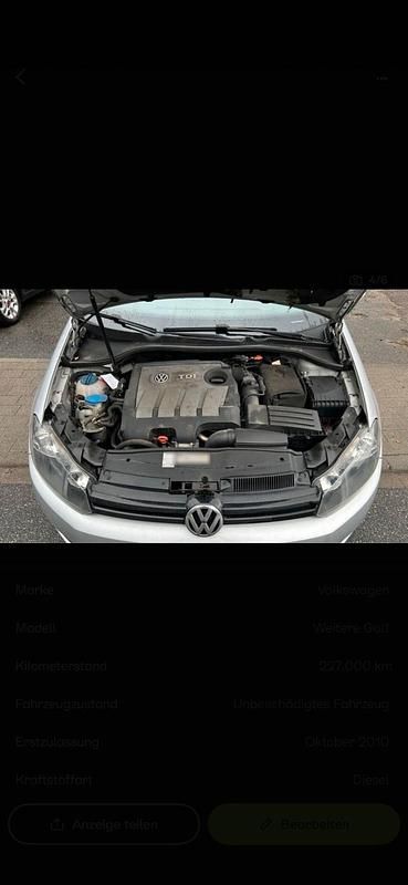 Gebraucht VW Golf VI 105 PS (77 kW) 2010 Silber Kleinwagen
