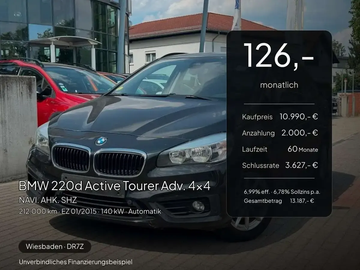 Gebraucht BMW 220 190 PS (139 kW) 2015 Black sapphire metallic Van / Kleinbus